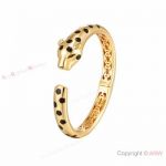 Replica Cartier Panthere Bracelet Open Bangle Yellow Gold